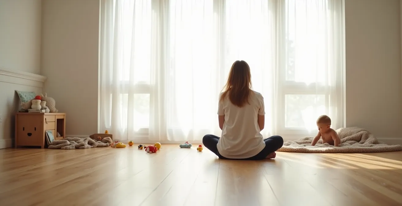 Parent remaining calm while supporting child through emotional dysregulation