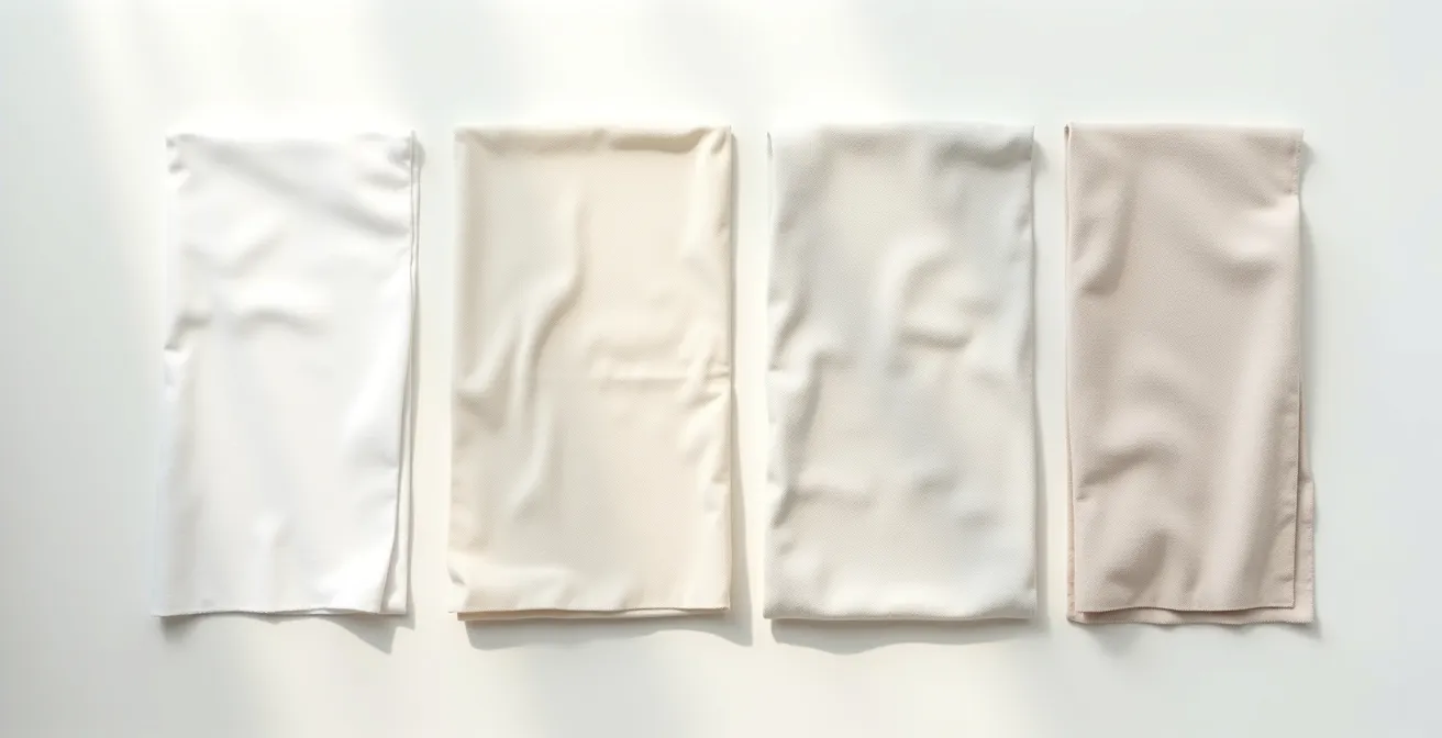 Visual comparison of different cotton weave patterns for seasonal clothing