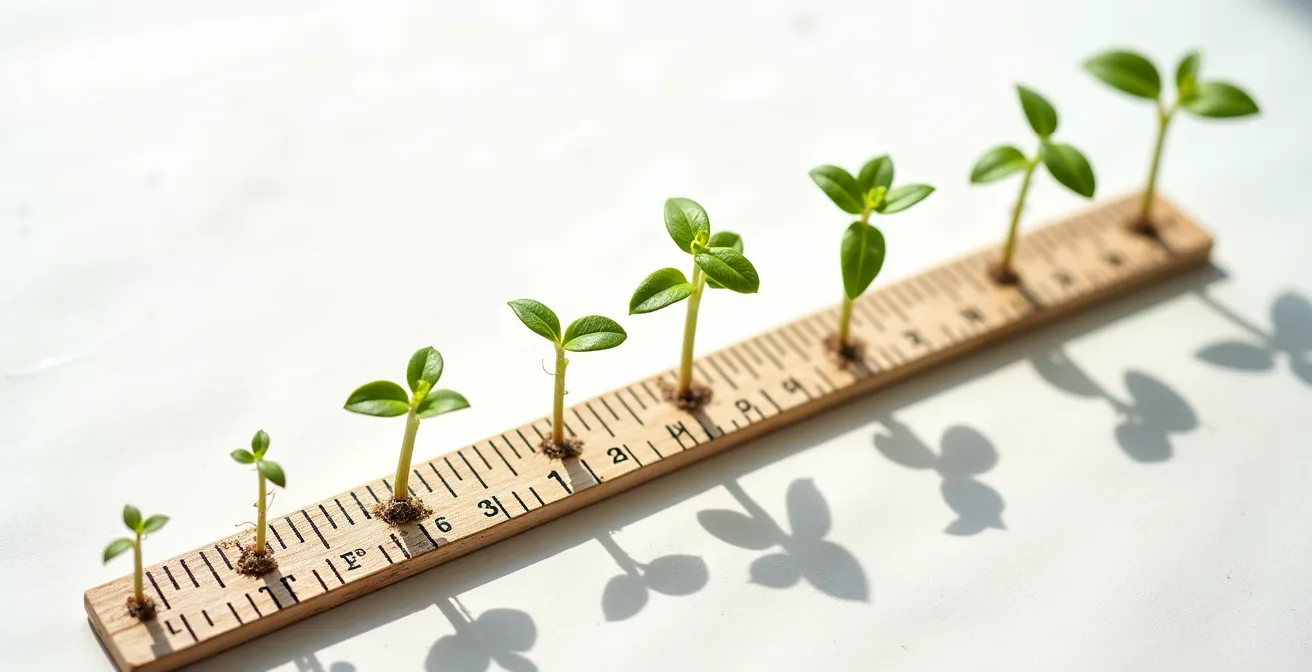 Abstract visualization of healthy growth patterns showing consistent development curves